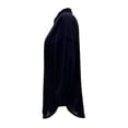 thumbnail image 3 of Ropa de Playa Ocean Pacific para Mujer Camisera Manga Larga Oversize con Corte en Costados, Tipo Lino Negro Talla EG, 3 of 4