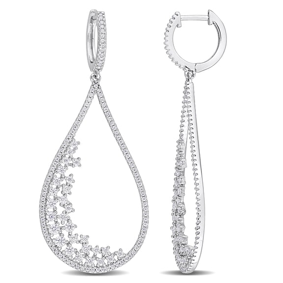 Everly Women's Created Moissanite Sterling Silver Earrings