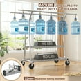 thumbnail image 4 of 78"W Heavy Duty Clothes Rack with Shelves 650LBS Rolling Clothing Racks for Hanging Clothes Collapsible Garment Rack, Chrome, 4 of 10