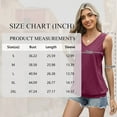 thumbnail image 3 of TEMOFON Summer Tank Tops for Women V Neck Sleeveless Tops Winered Casual Loose Solid Color Flowy Vacation Beach Tunic Tops XL, 3 of 5