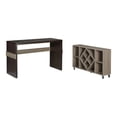 thumbnail image 5 of FOA Minshew Solid Wood 2-Piece Convertible Desk with Bookcase Set in Brown, 5 of 5