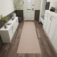 thumbnail image 2 of Ottomanson Hallway Runner Rug 1'10" x 43' Non-Slip Stain-Resistant Custom Size Carpet for Kitchen, Beige, 2 of 10