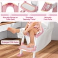 thumbnail image 6 of BRINJOY Potty Training Seat with Step Stool Ladder, Foldable Toddler Potty Seat for Toilet with Splash Guard, Cushioned Seat, and Anti-Slip Pad for Girls & Boys (Pink), 6 of 8