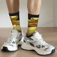 thumbnail image 5 of Goofa Yellow White-Lipped Pit Viper Printed Men's Crew Socks, Soft Durable Breathable Moisture-Wicking with Odor Control Cotton socks, 5 of 9