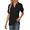 Black, variant on SIEANE Women's Casual V Neck T-Shirts Loose Puff Short-Sleeve Tops Tunic Blouse