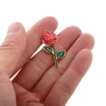 thumbnail image 5 of OUNONA Elegant Floral Rose Earrings with Multi-Color Enamel, Stylish Flower Jewelry for Daily Use and Party Wear, 5 of 8