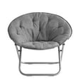 thumbnail image 2 of Mainstays Large Super Soft Microsuede 30" Saucer™ Chair, Gray, 2 of 5