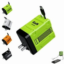 2 in 1 GaN Charger 120w,2025 Upgraded Scalable Retractable 120w Fast Charger Module,Scalable Fast Charging for Phone, Tablet, Laptop (Green)