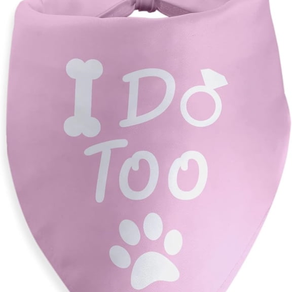 I Do Too Dog Bandana Dog Wedding Engagement Bandana Wedding Engagement Photo Prop Pet Scarf Accessories