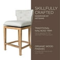 thumbnail image 6 of Maven Lane Hugo Counter Stool, Weathered Oak w/ Sand Fabric Upholstery, Set of 2, 6 of 6