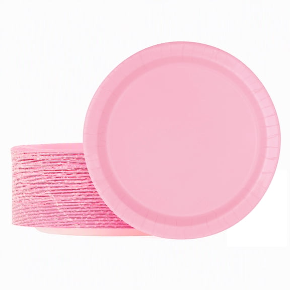 70 Count 7IN Pink Dessert Paper Plates by Way To Celebrate
