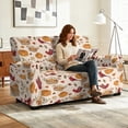 thumbnail image 2 of TSOVTHRID Pumpkin Cardinal Maple Leaf Print Reclining Loveseat Covers with Elastic Bottom 6-Piece Loveseat Recliner Cover, Washable Sofa Furniture Protector for Pet Dog Home Fall Decor, 2 of 7