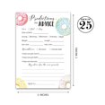 thumbnail image 2 of DONUT Prediction and Advice Cards - Pack of 25 - Doughnut Baby Shower Games, Pink Blue Game, New Parents, Mom & Dad to be, Mommy & Daddy Message, Couples Coed Shower Activity Keepsake Book G850-PDAV, 2 of 8