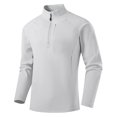 thumbnail image 3 of MiYuan Mens Quarter Zip Pullover Stand-Up Collar Golf Shirts Long Sleeve Golf Running,Quarter Zip,Thermal Warm,Lightweight,Long Sleeve ,Stretchy,Pullover Sweater Top Workout Wear, 3 of 5