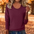 thumbnail image 2 of MESSUEN Chandail-Over Chandails d'Hiver pour Femmes Manches Longues sous-Vêtement pour Femmes Automne Hauts Rouges 2TG, 2 of 5
