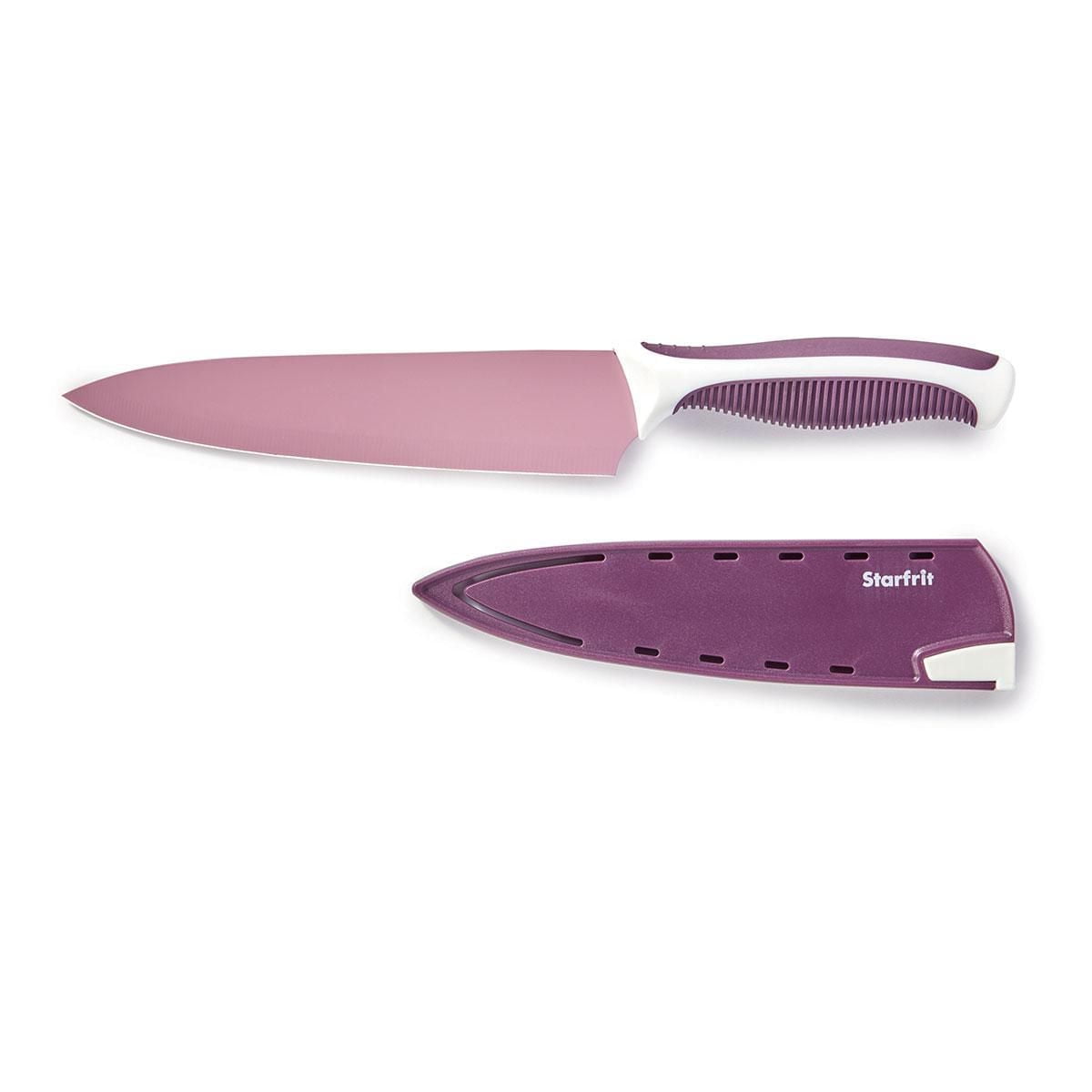 Starfrit Set of 4 Kitchen Knives with Integrated Sharpener / Protective Cover