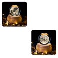 thumbnail image 1 of Matsuzay Caja de música de cristal giratoria con luz nocturna recargable por USB con luz de proyección LED, Base de madera, universo, Luna, galaxia, Iluminación y accesorios No.2 Matsuzay HA025533-02, 1 of 1