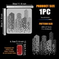 thumbnail image 2 of Skyscraper Stencil with Paint Brush 11.8x11.8inch Reusable City Buildings Drawing Template Tall Buildings Stencil Large Modern Cityscape Template for DIY Crafts Furniture Wall Decor, 2 of 7