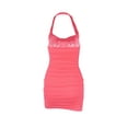 thumbnail image 6 of hirigin Women Hanging Neck Dresses, Pleated Wrapped Sleeveless Solid Color Fall Spring Casual Street Midi for Summer, 6 of 7