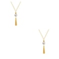 thumbnail image 2 of Collar de cadena Sonducket Joyas estéticas con borlas dorado, 2 of 6