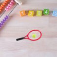 thumbnail image 2 of MOVTOTOP 2 Sets Mini Tennis Rackets and Balls for Collectors Realistic Design Plastic Material 9.00X3.50X0.50CM, 2 of 8