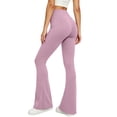 thumbnail image 4 of Yoga Pants with Pockets for Women High Waisted Tummy Control Stretchy Flare Leggings Breathable Bootcut Workout Pants, 4 of 6