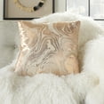 thumbnail image 4 of Nourison Sofia Metallic Marble Rose Gold 20" x 20" Throw Pillow, 4 of 5