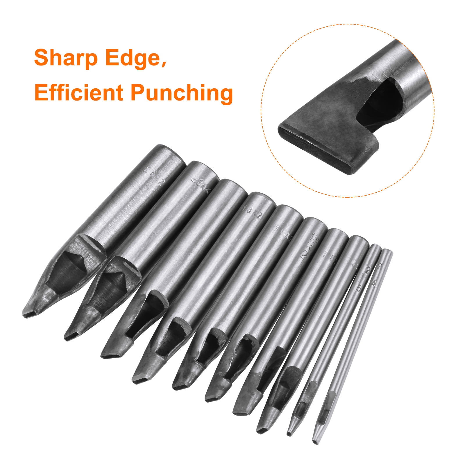 Uxcell Leather Oval Hole Punch 33x5mm Belt Hole Puncher Oblong Hollow Tool for Leather Crafting, Watch Band, Strap