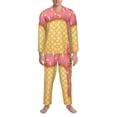 thumbnail image 3 of Zufioo Pink Ice Cream Mens Pajamas Set, Mens Long-Sleeved Pajama and Pajama Pants,Pajamas Para Hombres,Men's Sleepwear-, 3 of 7