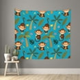thumbnail image 2 of Balery Monkeys Swinging from Palms Pattern Tapestry 60x51 Inches - Large Wall Hanging Tapestry for Bedroom, Living Room, Dorm Decor - Artistic and Aesthetic Room Decor, 2 of 9
