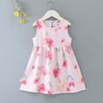 thumbnail image 2 of Loopsun Toddler Girls Dress, Summer Toddler Girls Sleeveless Print Flying Sleeve Dress, 2 of 3