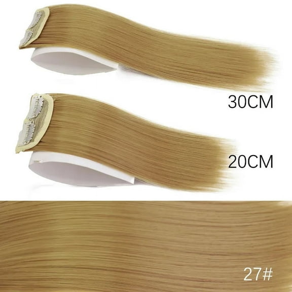 8 Inch (20 cm) Synthetic Clip-in Hair Extensions - Invisible Hair Pieces for Thinning Hair for Women & Girls