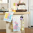 thumbnail image 4 of Easter Kitchen Towels Set of 2,Colorful Polka Dot Bunny Hello Peeps Dish Towels 18x26 Inch Drying Dishcloth,Farmhouse Holiday Seasonal Spring Decorations, 4 of 6