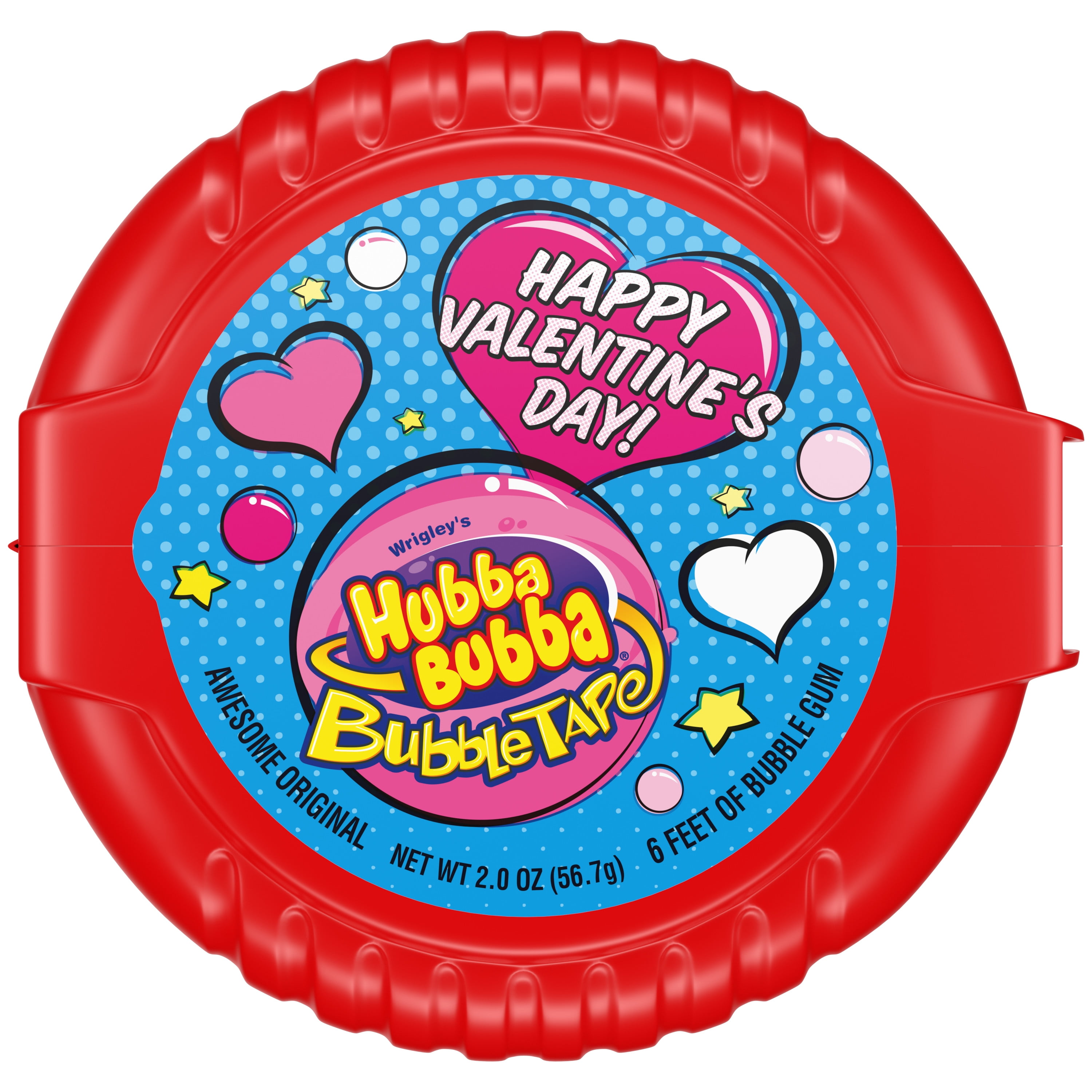 (6 pack) Hubba Bubba Valentine's Day Bubble Tape Chewing Gum - 2 oz Pack