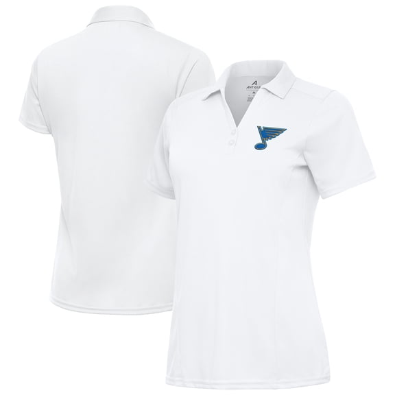 Women's Antigua White St. Louis Blues Tribute Polo