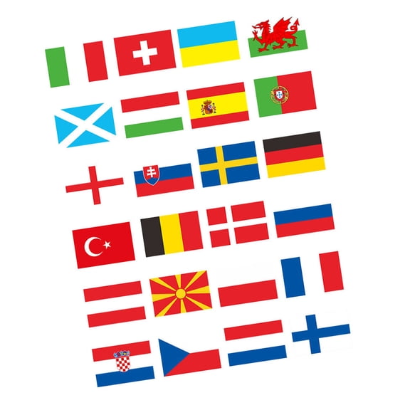 KONTONTY 24-Piece Assorted Color Pennant Banner Set Lightweight for Party Event Garden Wall Decoration