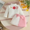 thumbnail image 5 of Caqnni Toddler Girl Clothes Baby Girl Outfit Kids Little Cotton Pullover Sweatshirt Pants Fall Winter Clothes for Girls Toddler Gift 3 6 12 18 24 Months 2T 3T Outfits,18-24 Months, 5 of 8