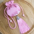 thumbnail image 1 of Solid Color Fashion Brocade Jewelry Packaging Small Pouch Graduation Gift Bedroom Decoration Chinese Style Sachet Dragon Boat Festival Bag Jewelry Storage Bag Women Sachet PINK, 1 of 8