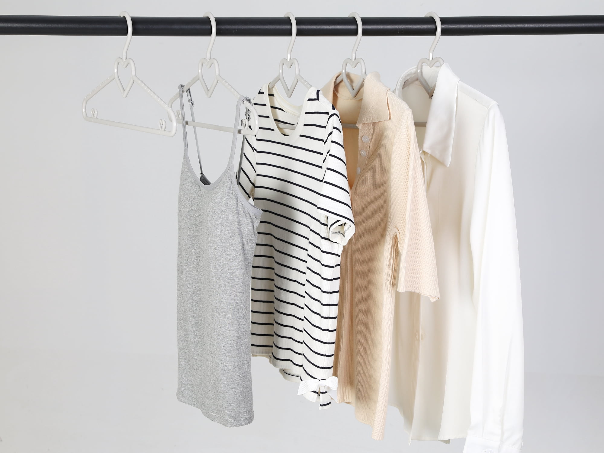Unique Bargains Plastic Non-Slip Hangers for Clothing Coats 30 Packs Light Gray