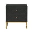 thumbnail image 4 of Weston Home Shiloh Arched Diamond Gold Metal End Table, Black, 4 of 8