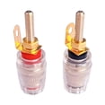 thumbnail image 2 of 2 conectores de poste de conexión para altavoz de 4 mm, instalación conveniente, postes de cableado transparentes, conector banana portátil., 2 of 9