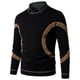 thumbnail image 2 of Suéter de manga larga de empalme de cuello de camisa de mezclilla de moda informal de otoño e invierno para hombres Pompotops  oipoqjl27089, 2 of 9