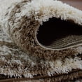 thumbnail image 3 of Ladole Rugs Contemporary Abstract Microfiber Shaggy Area Rug Cream- Beige, 4x6 (3'11" x 5'7", 120cm x 170cm), 3 of 4