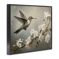 thumbnail image 3 of Stupell Industries Spring Hummingbird & Florals Animals Painting Black Framed Art Print Wall Art, 20 x 16, 3 of 8