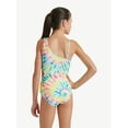 thumbnail image 2 of Justice Girls One Piece Cross Shoulder Cut Out Swimsuit, Sizes 5-18, 2 of 4