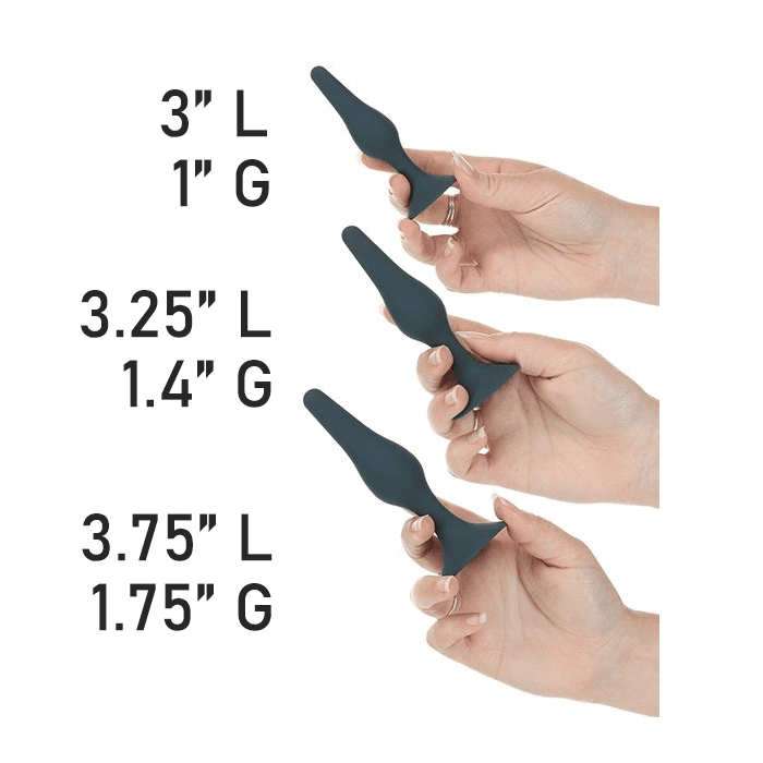 anal stretching plug kit Anal Adventures Matrix Cosmos 3-Piece Silicone Anal Training Kit With main image 1