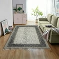 thumbnail image 2 of Casavani Indian Beige Cotton Carpet Hand Tufted Runner Dhurrie Outdoor Kilim 3x20 feet, 2 of 5