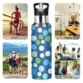 thumbnail image 7 of Yayeee 20oz Insulated Water Bottle Double Wall Stainless Steel with Flip Straw Lid, Blue Dots, 7 of 7