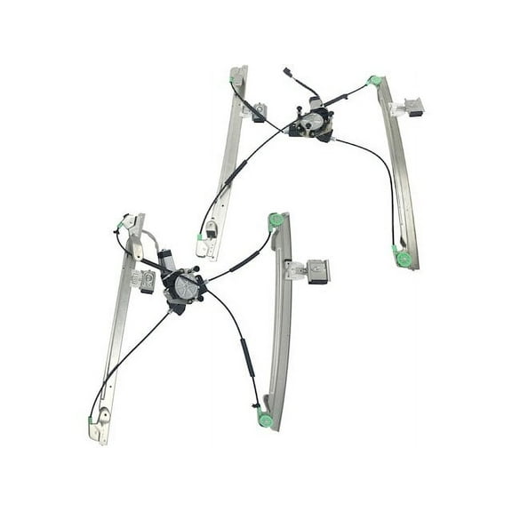 Front Window Regulator and Motor Assembly Kit - 2 Piece - Compatible with 2004 - 2007 Chrysler Town & Country 2005 2006