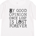 thumbnail image 4 of Inktastic Jane Austen Good Opinion Quote Girls Long Sleeve Toddler T-Shirt, 4 of 5